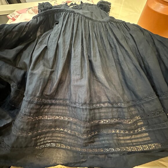 Veronica Beard Satori Eyelet Blue Short Sleeve Maxi Dress | Size 0 - Picture 14 of 16